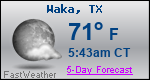 Weather Forecast for Waka, TX
