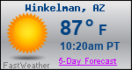 Weather Forecast for Winkelman, AZ