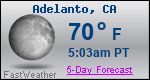 Weather Forecast for Adelanto, CA
