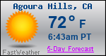 Weather Forecast for Agoura Hills, CA