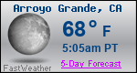 Weather Forecast for Arroyo Grande, CA