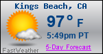 Weather Forecast for Kings Beach, CA