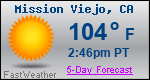 Weather Forecast for Mission Viejo, CA