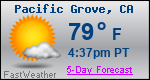 Weather Forecast for Pacific Grove, CA
