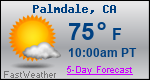 Weather Forecast for Palmdale, CA