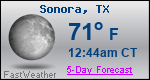 Weather Forecast for Sonora, TX
