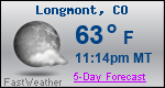 Weather Forecast for Longmont, CO