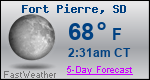 Weather Forecast for Fort Pierre, SD
