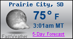 Weather Forecast for Prairie City, SD