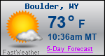 Weather Forecast for Boulder, WY