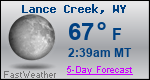 Weather Forecast for Lance Creek, WY