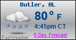 Weather Forecast for Butler, AL