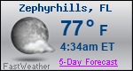 Weather Forecast for Zephyrhills, FL