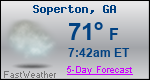 Weather Forecast for Soperton, GA