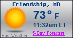 Weather Forecast for Friendship, MD