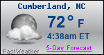 Weather Forecast for Cumberland, NC