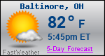 Weather Forecast for Baltimore, OH