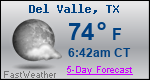 Weather Forecast for Del Valle, TX