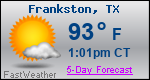 Weather Forecast for Frankston, TX