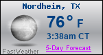Weather Forecast for Nordheim, TX