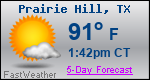 Weather Forecast for Prairie Hill, TX