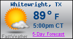 Weather Forecast for Whitewright, TX