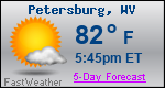 Weather Forecast for Petersburg, WV