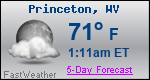 Weather Forecast for Princeton, WV