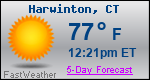 Weather Forecast for Harwinton, CT