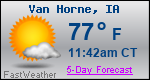 Weather Forecast for Van Horne, IA