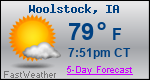 Weather Forecast for Woolstock, IA