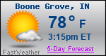 Weather Forecast for Boone Grove, IN