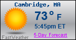 Weather Forecast for Cambridge, MA