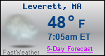 Weather Forecast for Leverett, MA