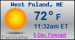 Weather Forecast for West Poland, ME