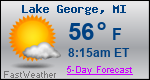 Weather Forecast for Lake George, MI