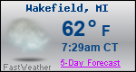 Weather Forecast for Wakefield, MI