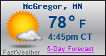 Weather Forecast for McGregor, MN
