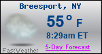 Weather Forecast for Breesport, NY