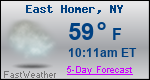 Weather Forecast for East Homer, NY