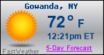 Weather Forecast for Gowanda, NY