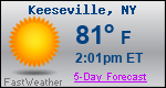 Weather Forecast for Keeseville, NY