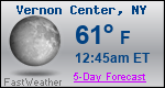 Weather Forecast for Vernon Center, NY
