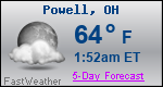 Weather Forecast for Powell, OH