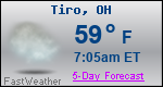 Weather Forecast for Tiro, OH