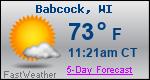 Weather Forecast for Babcock, WI