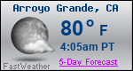 Weather Forecast for Arroyo Grande, CA