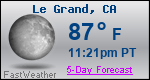 Weather Forecast for Le Grand, CA
