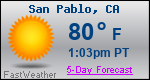 Weather Forecast for San Pablo, CA