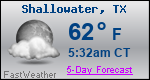 Weather Forecast for Shallowater, TX